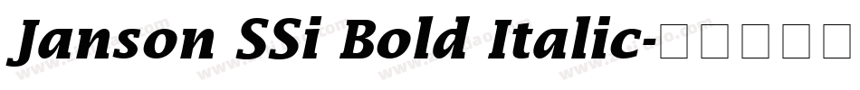 Janson SSi Bold Italic字体转换